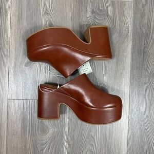 a new day Brown Platform Mules